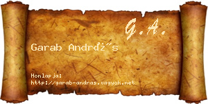 Garab András névjegykártya